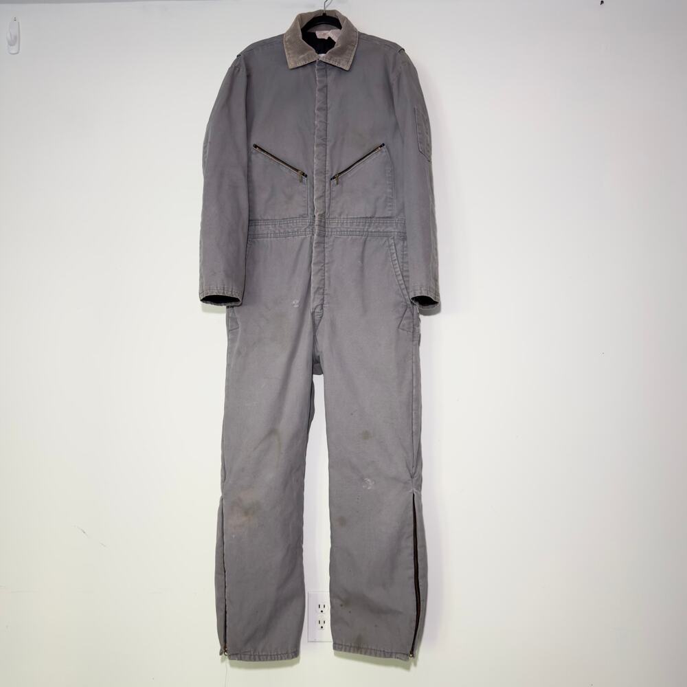 WALLS Zero Zone Vintage Grey Insulated Work Coveralls Overalls L 42/44  Reg